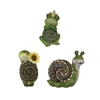 Animal Figurine Set - Snail, Frog, Turtle, 3 Assorted (6/case)