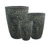 S/3 Silvana Pots - Atlantic Black