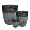 S/3 Hera Pots - Black Over Atlantic Black