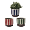 5.5" Miro Planter w/ Drain Hole & Liner, 3 Assorted, 6/case, holds a 4.5" pot